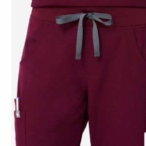 Figs Burgundy Small Petite Kade Cargo Scrub